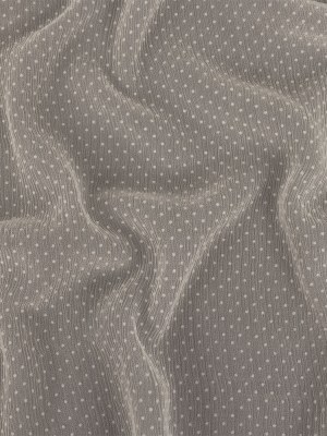 Famous Australian Designer Marshmallow Flocked Polka Dots Silk and Rayon Crinkled Chiffon Famous Australian Designer Marshmallow Flocked Polka Dots Silk and Rayon Crinkled Chiffon