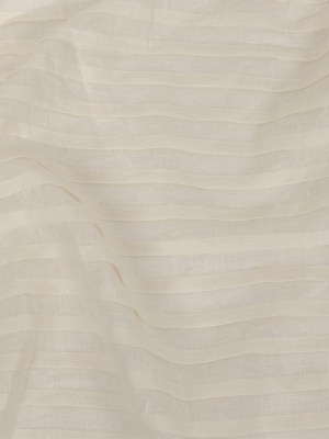 Famous Australian Designer Ivory Pintucked Pleats Linen Woven Panel Famous Australian Designer Ivory Pintucked Pleats Linen Woven Panel
