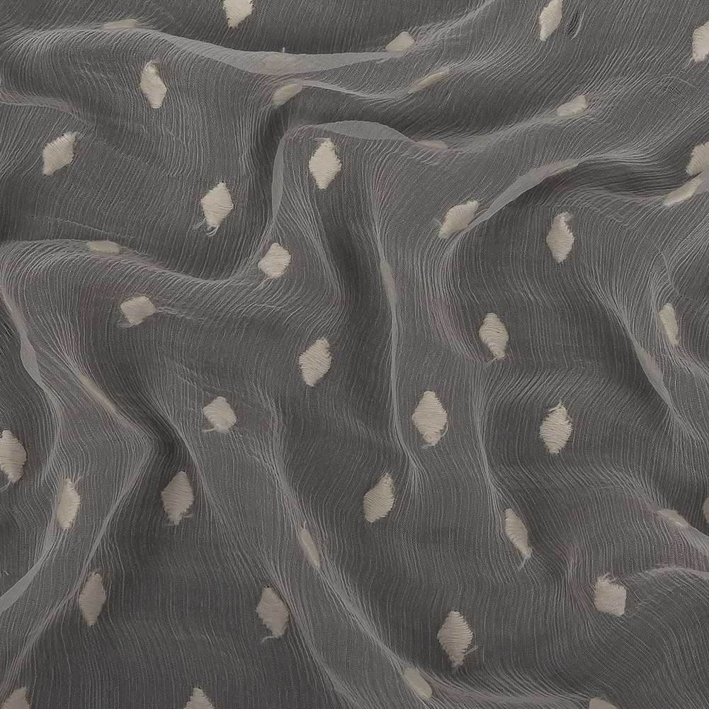 Famous Australian Designer Pristine Embroidered Diamonds Crinkled Silk Chiffon Famous Australian Designer Pristine Embroidered Diamonds Crinkled Silk Chiffon