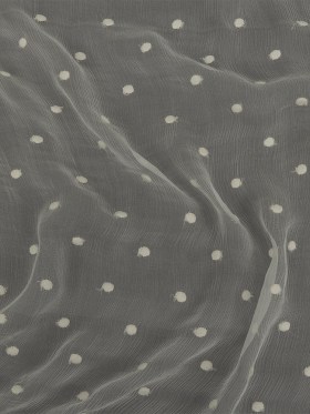 Famous Australian Designer Tofu Embroidered Dots Crinkled Silk Chiffon Famous Australian Designer Tofu Embroidered Dots Crinkled Silk Chiffon