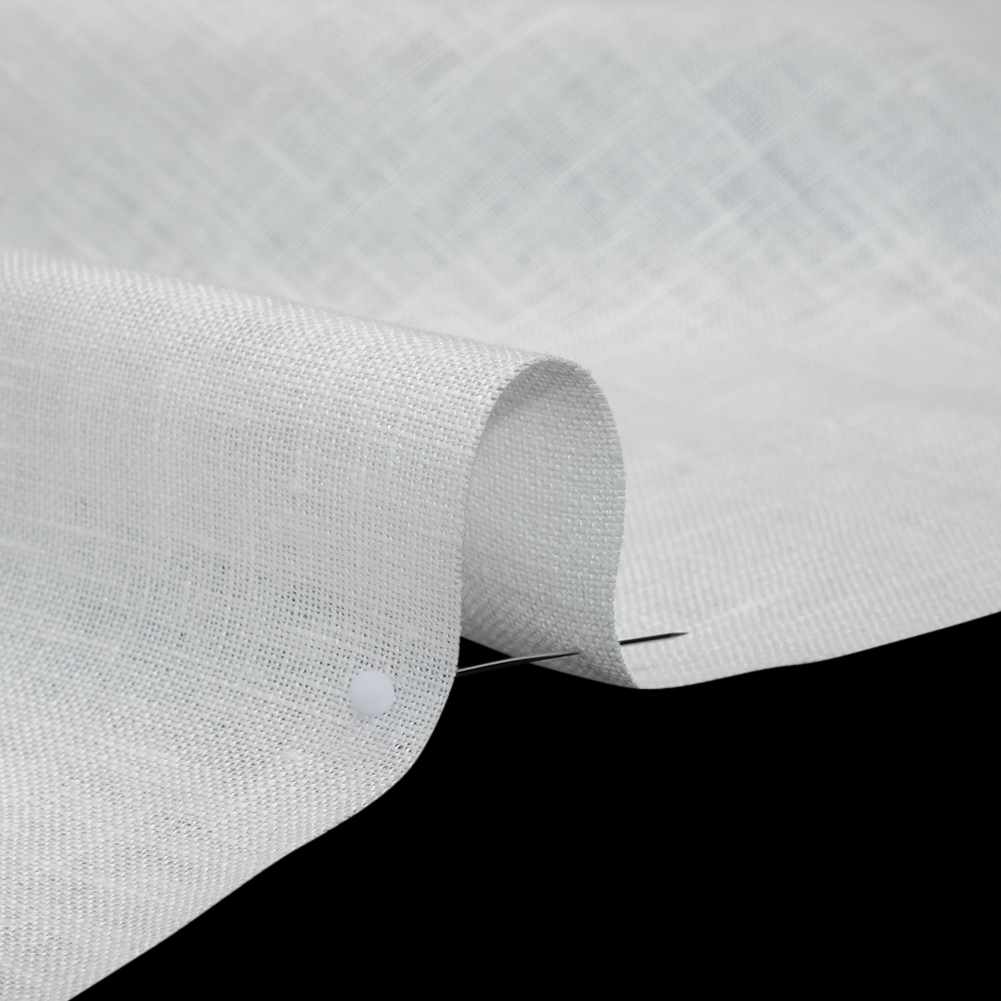 Famous Australian Designer Marshmallow Plain Textured Linen Woven