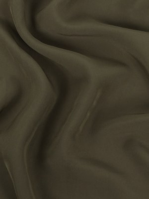 Famous Australian Designer Olive Crepe de Chine Viscose Lining Famous Australian Designer Olive Crepe de Chine Viscose Lining