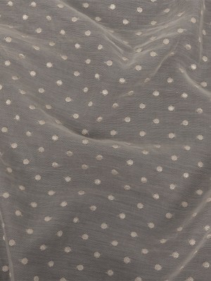 Famous Australian Designer Frozen Dew Embroidered Dots Cotton and Silk Voile Famous Australian Designer Frozen Dew Embroidered Dots Cotton and Silk Voile