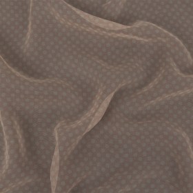 Famous Australian Designer Peach and Ivory Polka Dotted Silk Georgette Famous Australian Designer Peach and Ivory Polka Dotted Silk Georgette