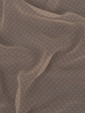 Famous Australian Designer Peach and Ivory Polka Dotted Silk Georgette Famous Australian Designer Peach and Ivory Polka Dotted Silk Georgette