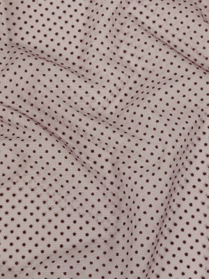 Famous Australian Designer Mahogany Flocked Dots Polyester Mesh Famous Australian Designer Mahogany Flocked Dots Polyester Mesh