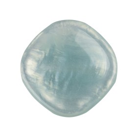 Powder Blue Iridescent Rounded Square Self Back Plastic Button – 44L/28mm Powder Blue Iridescent Rounded Square Self Back Plastic Button – 44L/28mm