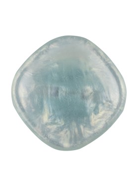 Powder Blue Iridescent Rounded Square Self Back Plastic Button – 40L/25.5mm Powder Blue Iridescent Rounded Square Self Back Plastic Button – 40L/25.5mm