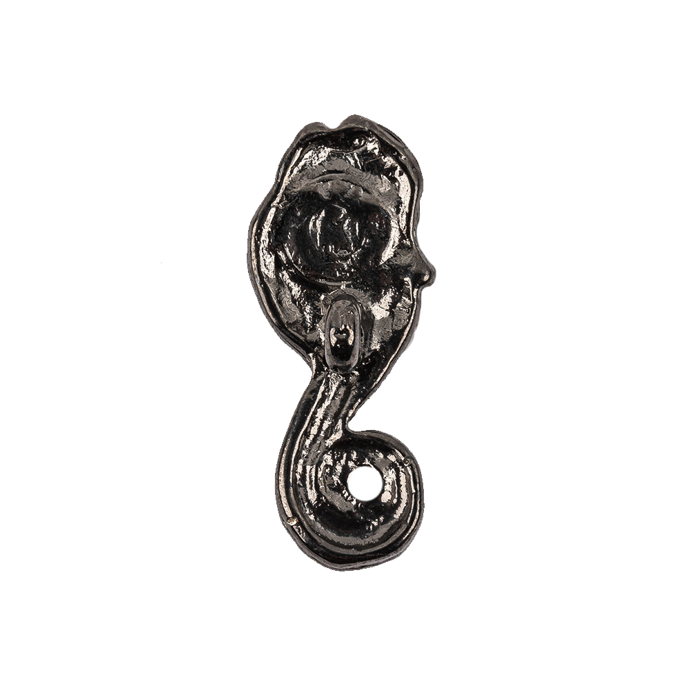 Vintage Gunmetal Seahorse Cast Metal Button – 42L/27mm Vintage Gunmetal Seahorse Cast Metal Button – 42L/27mm