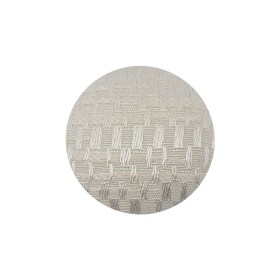 White Jacquard Fabric Covered Domed Cotton Blend Sew On Button – 36L/23mm White Jacquard Fabric Covered Domed Cotton Blend Sew On Button – 36L/23mm
