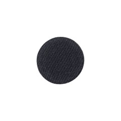Black Fabric Covered Shallow Plate Silk Blended Sew On Button – 24L/15mm Black Fabric Covered Shallow Plate Silk Blended Sew On Button – 24L/15mm