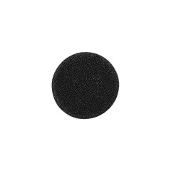 Black Chiffon Fabric Covered Smooth Top Silk and Metal Shank Back Button – 24L/15mm Black Chiffon Fabric Covered Smooth Top Silk and Metal Shank Back Button – 24L/15mm