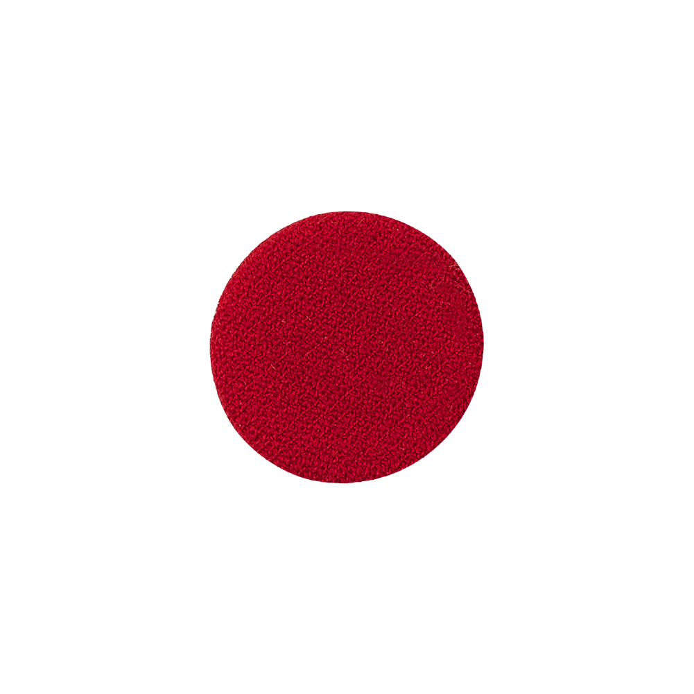 Salsa Red Chiffon Fabric Covered Smooth Top Silk and Metal Shank Back Button – 24L/15mm Salsa Red Chiffon Fabric Covered Smooth Top Silk and Metal Shank Back Button – 24L/15mm