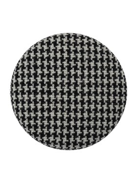 Black and White Houndstooth Fabric Covered Wool and Metal Sew On Button – 40L/25.5mm Black and White Houndstooth Fabric Covered Wool and Metal Sew On Button – 40L/25.5mm