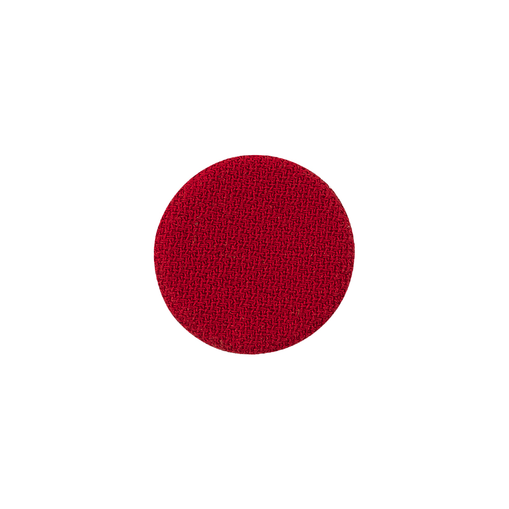 Red Chiffon Fabric Covered Smooth Top Silk Blended Sew On Button – 24L/15mm Red Chiffon Fabric Covered Smooth Top Silk Blended Sew On Button – 24L/15mm