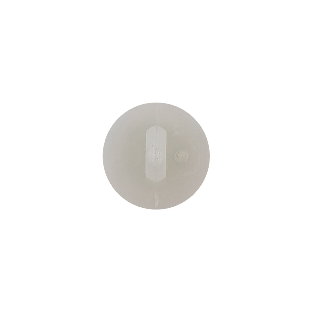 Cloudy White Nearly Opaque Shank Back Plastic Button - 20L/12.5mm