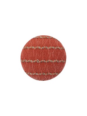 Orange and Fort Knox Lurex Striated Satin Fabric Covered Silk and Metal Sew On Button – 24L/15mm Orange and Fort Knox Lurex Striated Satin Fabric Covered Silk and Metal Sew On Button – 24L/15mm