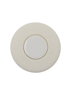 Italian Milk White Circle in a Circle Plastic Coat Button – 36L/23mm Italian Milk White Circle in a Circle Plastic Coat Button – 36L/23mm