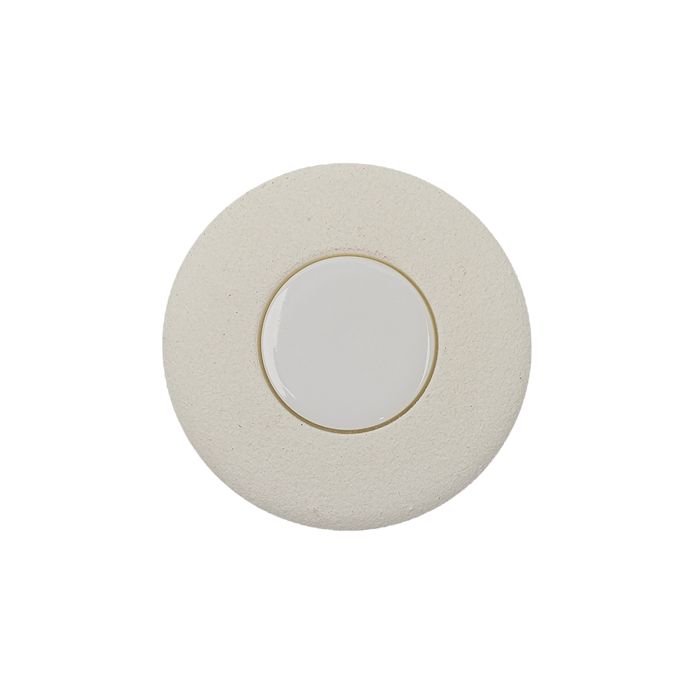 Italian Milk White Circle in a Circle Plastic Coat Button – 36L/23mm Italian Milk White Circle in a Circle Plastic Coat Button – 36L/23mm