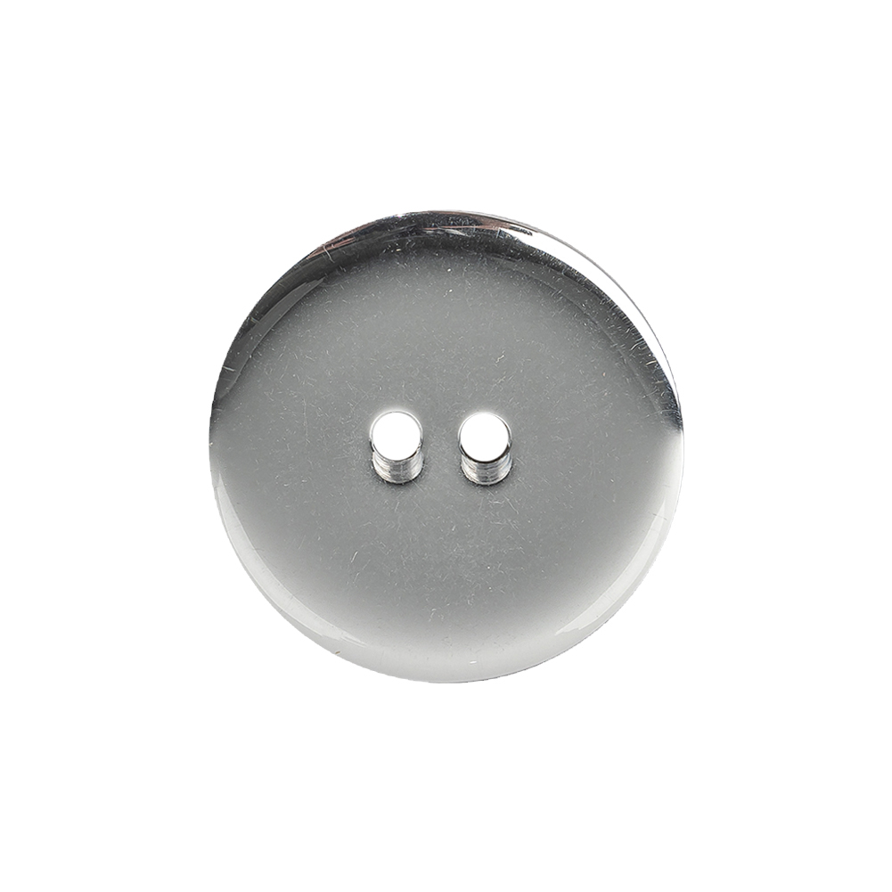 Silver Mirror Backed Two Hole Smooth Top Button – 36L/23mm Silver Mirror Backed Two Hole Smooth Top Button – 36L/23mm