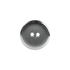Silver Mirror Backed Two Hole Smooth Top Button – 28L/18mm Silver Mirror Backed Two Hole Smooth Top Button – 28L/18mm