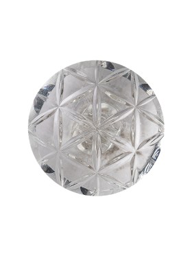 Italian Transparent Geometric Shank Back Dome Shaped Plastic Button – 36L/23mm Italian Transparent Geometric Shank Back Dome Shaped Plastic Button – 36L/23mm