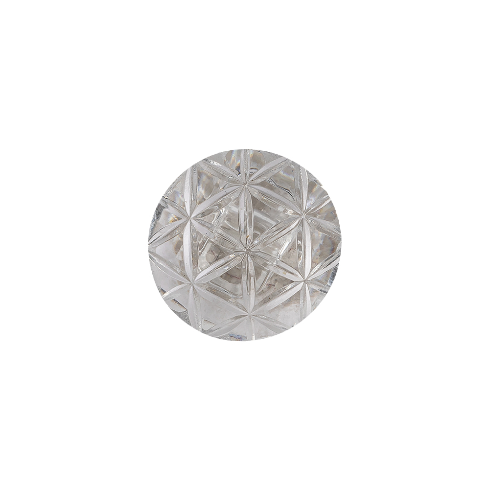 Italian Transparent Geometric Shank Back Dome Shaped Plastic Button – 24L/15mm Italian Transparent Geometric Shank Back Dome Shaped Plastic Button – 24L/15mm