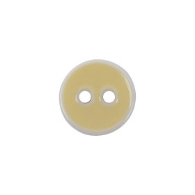 Italian Sunny Side Up and White Two Hole Plastic Button – 24L/15mm Italian Sunny Side Up and White Two Hole Plastic Button – 24L/15mm
