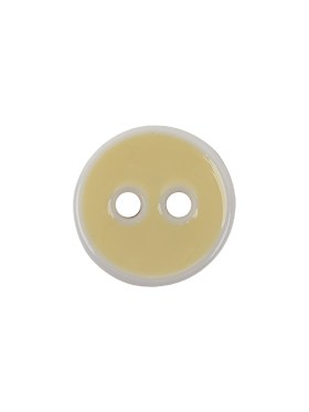 Italian Sunny Side Up and White Two Hole Plastic Button – 24L/15mm Italian Sunny Side Up and White Two Hole Plastic Button – 24L/15mm