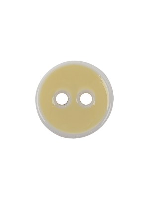 Italian Sunny Side Up and White Two Hole Plastic Button – 24L/15mm Italian Sunny Side Up and White Two Hole Plastic Button – 24L/15mm