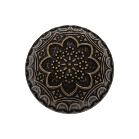 Bronze Floral Classical Dome Shaped Metal Coat Button – 40L/25.5mm Bronze Floral Classical Dome Shaped Metal Coat Button – 40L/25.5mm