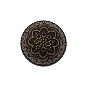 Bronze Floral Classical Dome Shaped Metal Coat Button – 36L/23mm Bronze Floral Classical Dome Shaped Metal Coat Button – 36L/23mm
