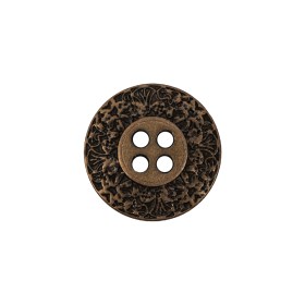 Italian Bronze Floral Metal Button – 30L/19mm Italian Bronze Floral Metal Button – 30L/19mm