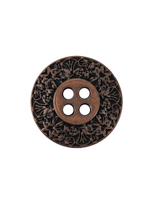 Italian Copper Floral Metal Button – 30L/19mm Italian Copper Floral Metal Button – 30L/19mm