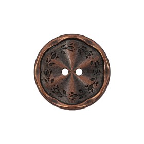 Italian Copper Floral Metal Button – 36L/23mm Italian Copper Floral Metal Button – 36L/23mm