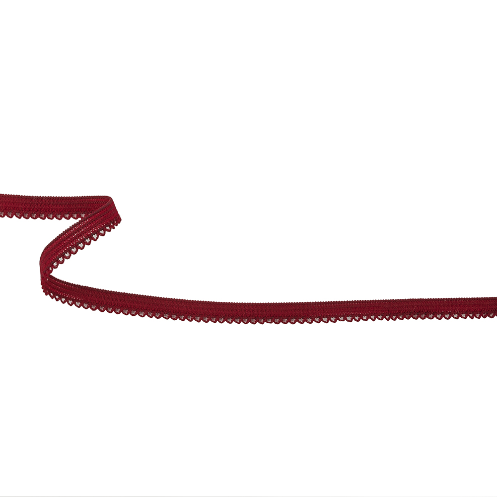 Dark Red Scalloped Elastic Trim – 0.375″ Dark Red Scalloped Elastic Trim – 0.375″