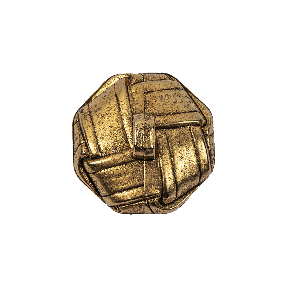 Italian Matte Gold Plated Faux Woven Shank Back Button – 36L/23mm Italian Matte Gold Plated Faux Woven Shank Back Button – 36L/23mm