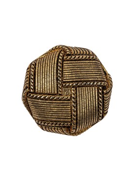 Italian Matte Gold Plated Faux Woven Shank Back Button – 36L/23mm Italian Matte Gold Plated Faux Woven Shank Back Button – 36L/23mm