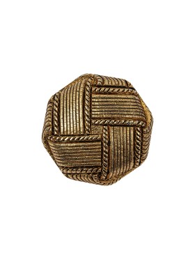 Italian Matte Gold Plated Faux Woven Shank Back Button – 30L/19mm Italian Matte Gold Plated Faux Woven Shank Back Button – 30L/19mm
