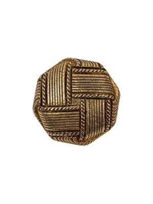 Italian Matte Gold Plated Faux Woven Shank Back Button – 30L/19mm Italian Matte Gold Plated Faux Woven Shank Back Button – 30L/19mm