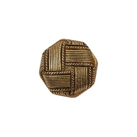 Italian Matte Gold Plated Faux Woven Shank Back Button – 30L/19mm Italian Matte Gold Plated Faux Woven Shank Back Button – 30L/19mm