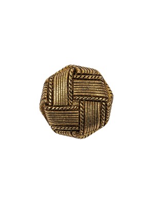 Italian Matte Gold Plated Faux Woven Shank Back Button – 24L/15mm Italian Matte Gold Plated Faux Woven Shank Back Button – 24L/15mm