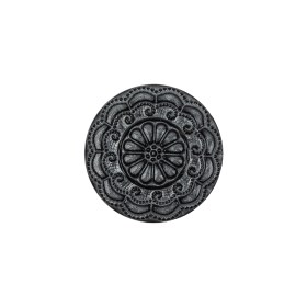 Italian Gray Pearl Floral Shank Back Button – 30L/19mm Italian Gray Pearl Floral Shank Back Button – 30L/19mm
