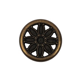 Italian Bronze Floral Shank Back Button – 36L/23mm Italian Bronze Floral Shank Back Button – 36L/23mm