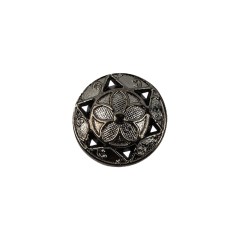 Italian Gunmetal Floral Shank Back Button – 24L/15mm Italian Gunmetal Floral Shank Back Button – 24L/15mm