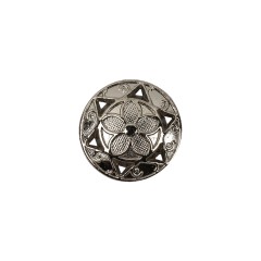 Italian Nickel Floral Shank Back Button – 24L/15mm Italian Nickel Floral Shank Back Button – 24L/15mm