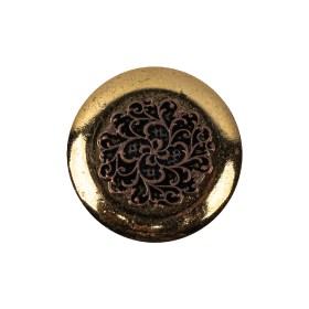 Italian Copper Coin Floral Shank Back Button – 36L/23mm Italian Copper Coin Floral Shank Back Button – 36L/23mm