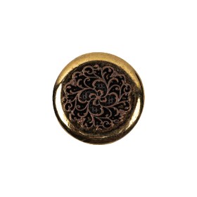 Italian Copper Coin Floral Shank Back Button – 32L/20mm Italian Copper Coin Floral Shank Back Button – 32L/20mm