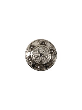 Italian Nickel Floral Shank Back Button – 18L/11.5mm Italian Nickel Floral Shank Back Button – 18L/11.5mm