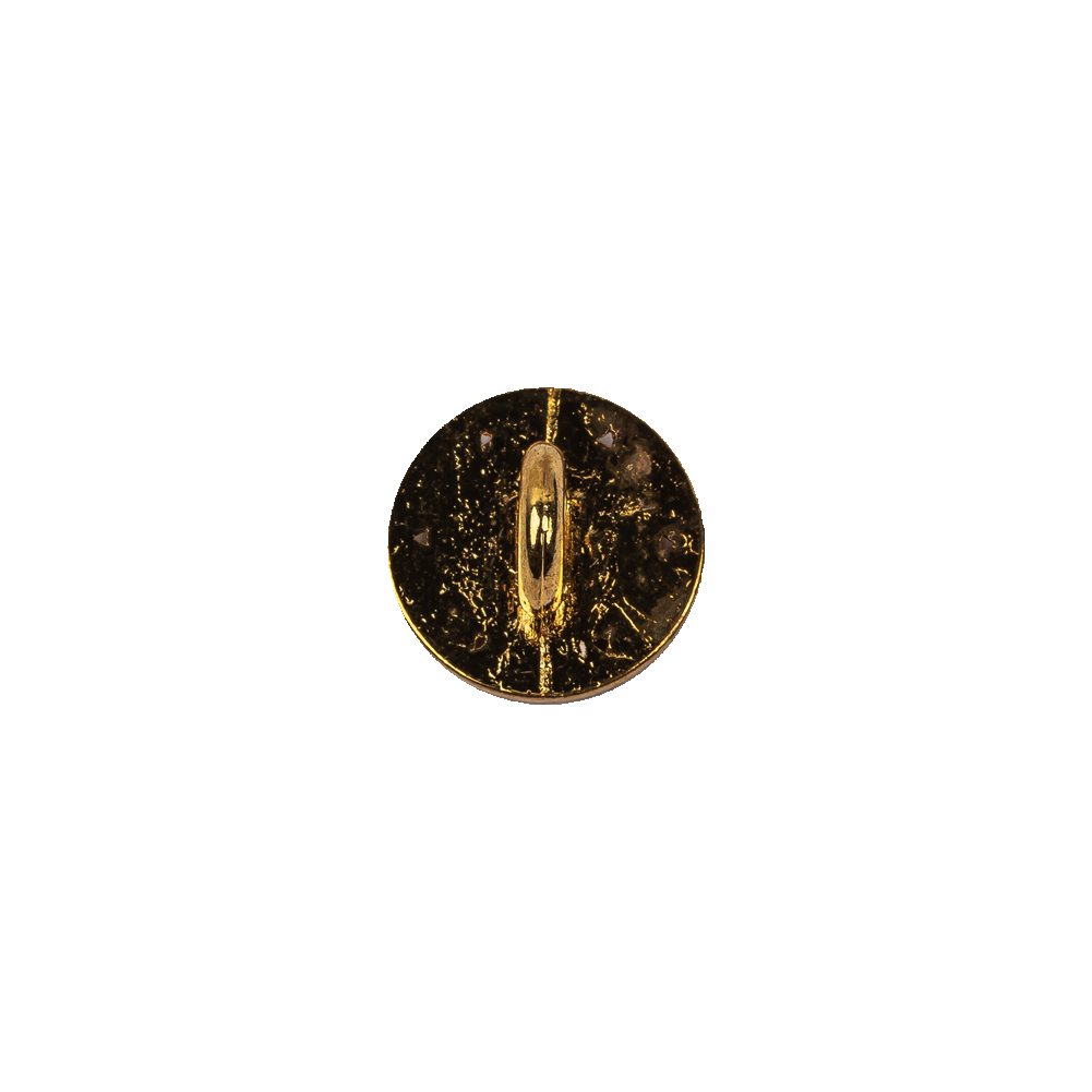 Italian Gold Floral Shank Back Button - 18L/11.5mm
